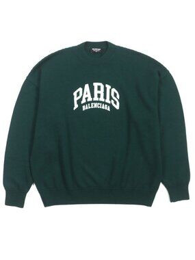 Balenciaga 22 SS Limited Edition 9/80 Paris Logo Embroidery Crew Neck